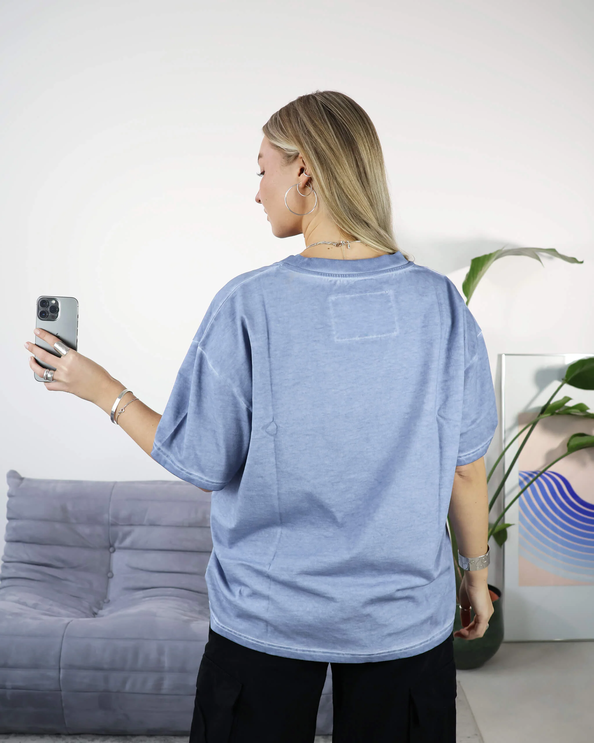 CYBER TEE WASHED BLUE - Image 4