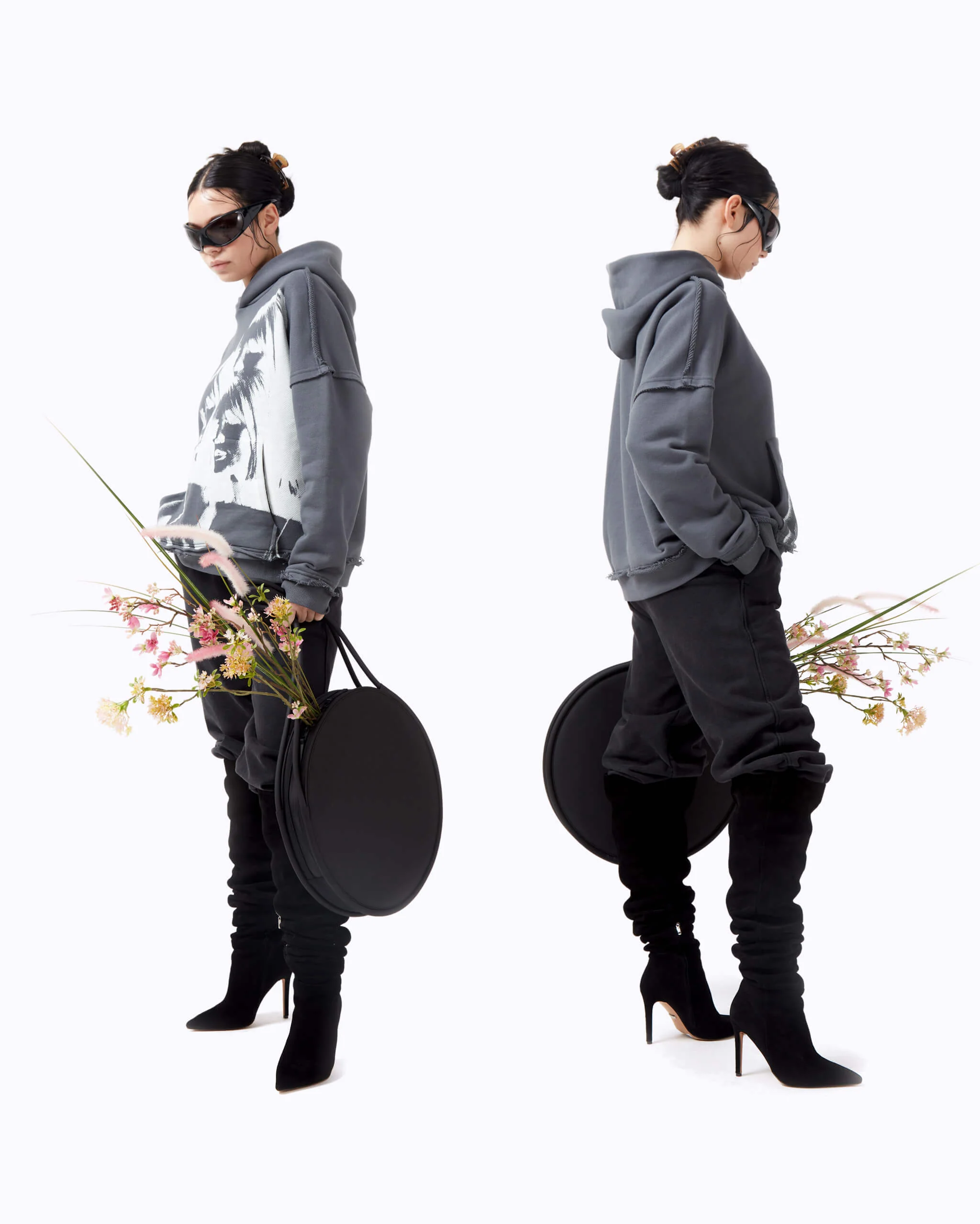 DECONSTRUCTED HOODIE GREY - Image 3