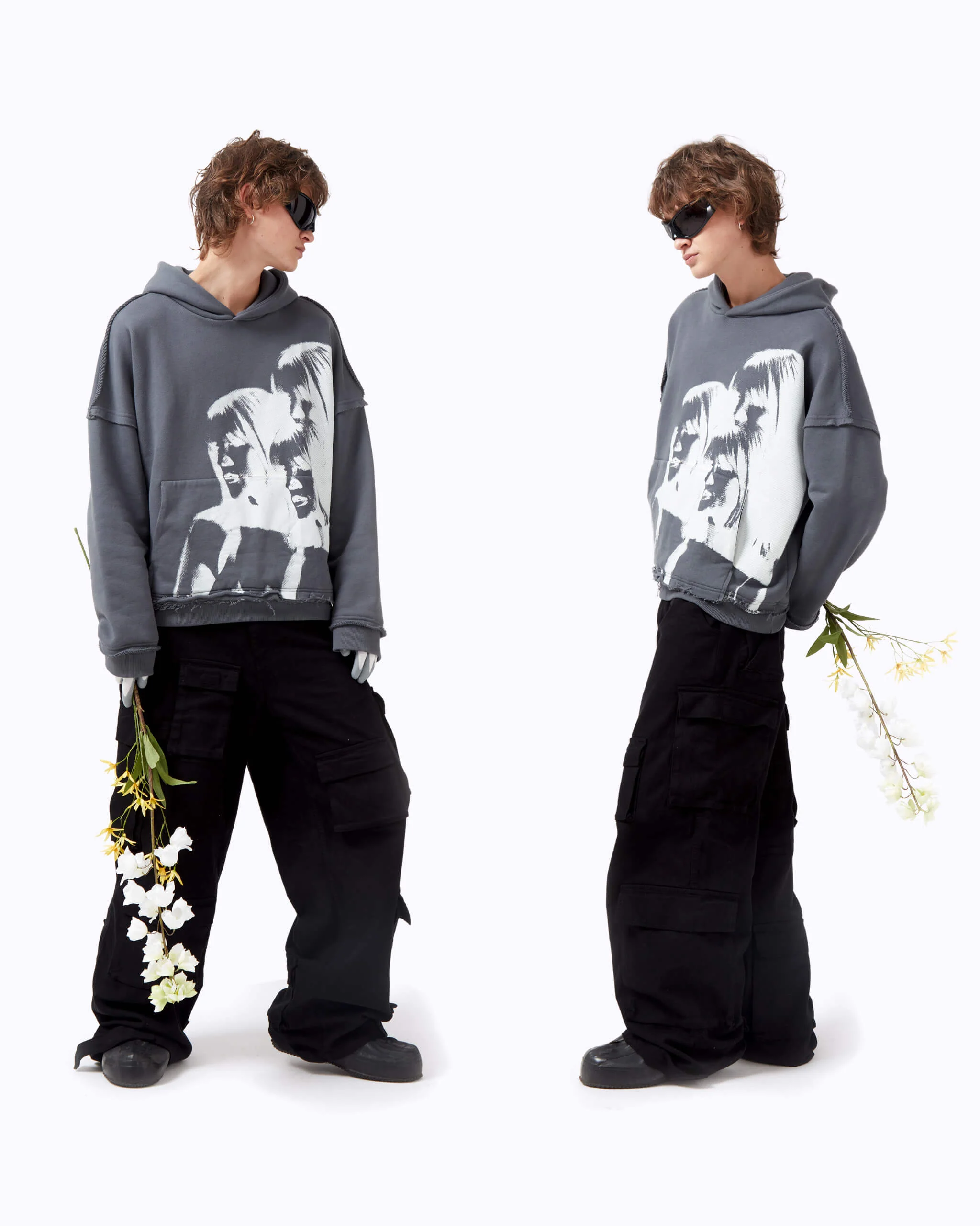 DECONSTRUCTED HOODIE GREY - Image 4