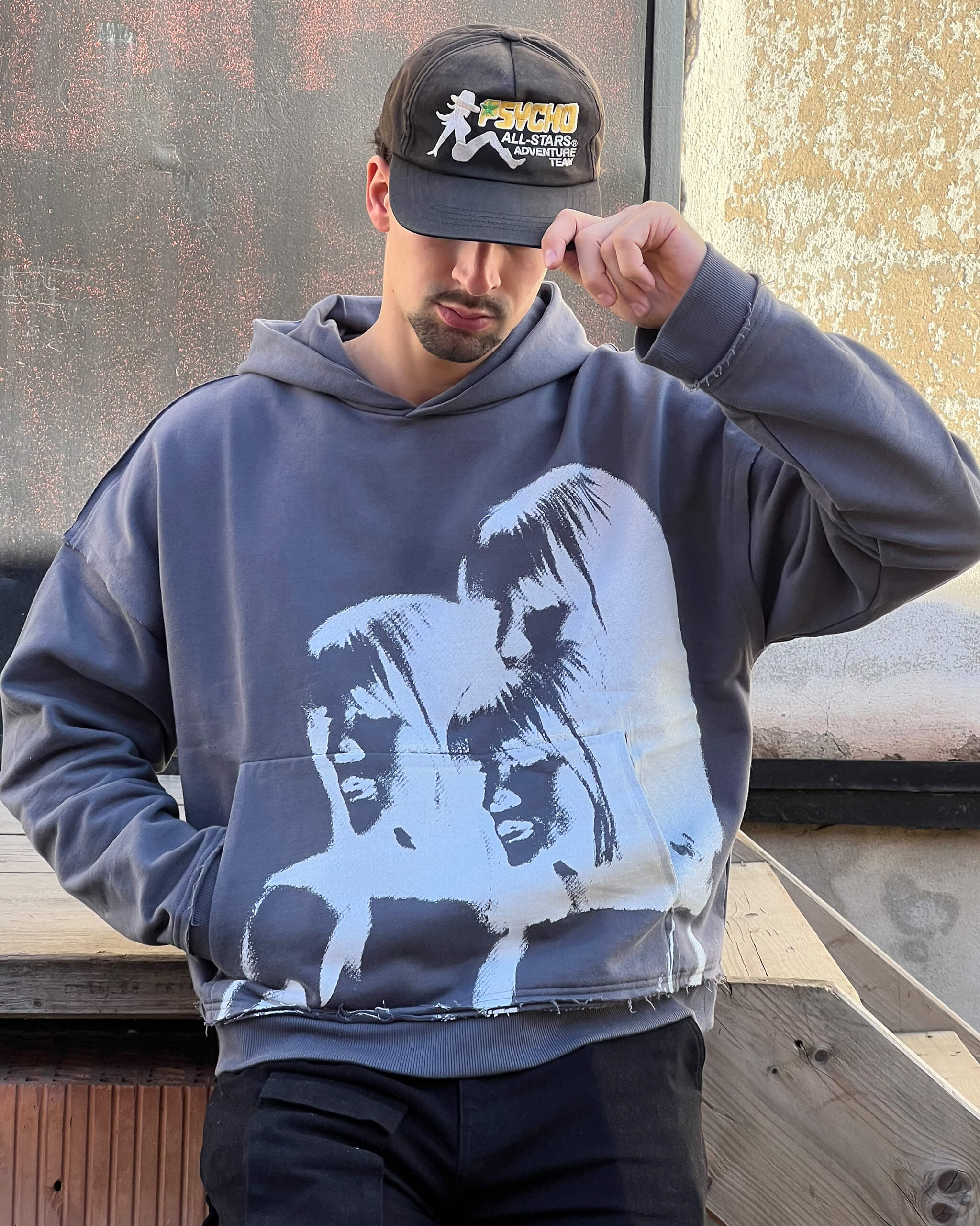 DECONSTRUCTED HOODIE GREY - Image 8