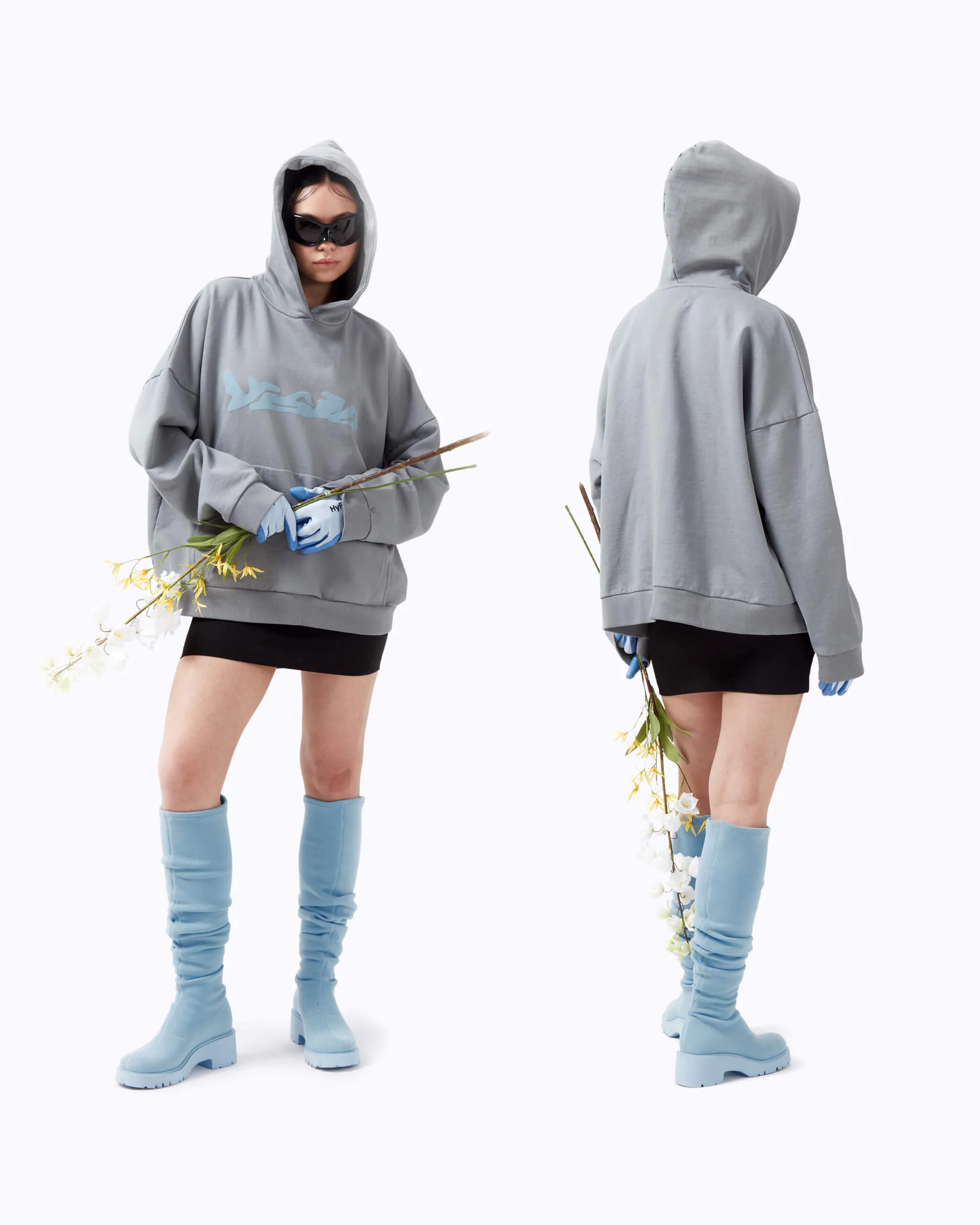 INAR LOGO HOODIE GREY - Image 3